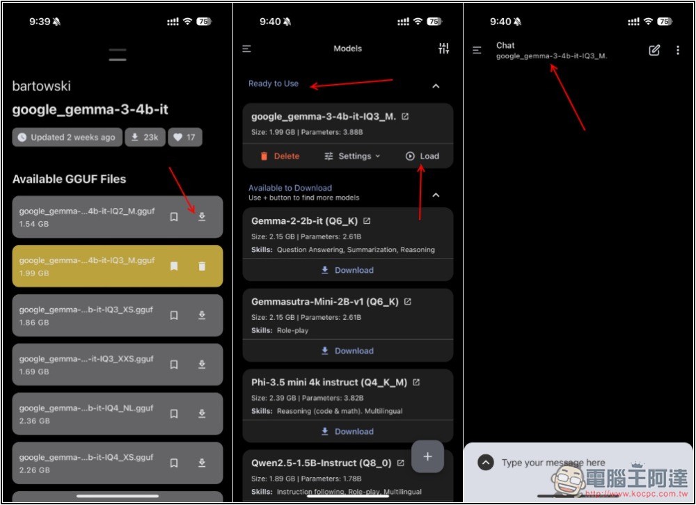 PocketPal AI 讓 iPhone 運行本地 AI 聊天機器人，支援從 Hugging Face 下載模型 - 電腦王阿達