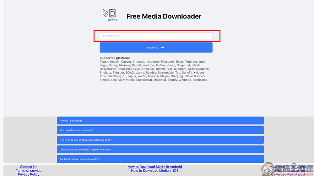 Downr 免費線上影片下載工具，包括 YouTube 、Threads、Instagram 等數十個平台影片都能下載 - 電腦王阿達