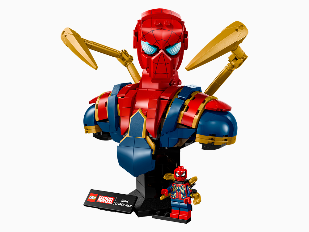 LEGO 推出 MARVEL 系列新品！鋼鐵人 MK4 與鋼鐵蜘蛛人胸像帥氣亮相 - 電腦王阿達