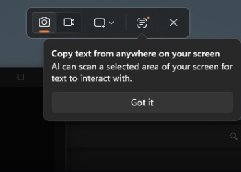 無需螢幕截圖，Windows 11 剪取工具將能直接提取畫面中的文字（OCR）