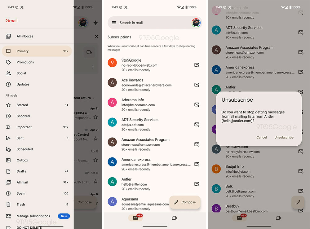Android 版 Gmail 將可集中管理訂閱郵件，一次取消更輕鬆 - 電腦王阿達