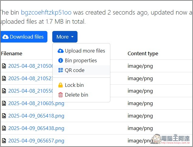 Filebin 無檔案容量、數量上限的免費分享空間，無需註冊就能用 - 電腦王阿達