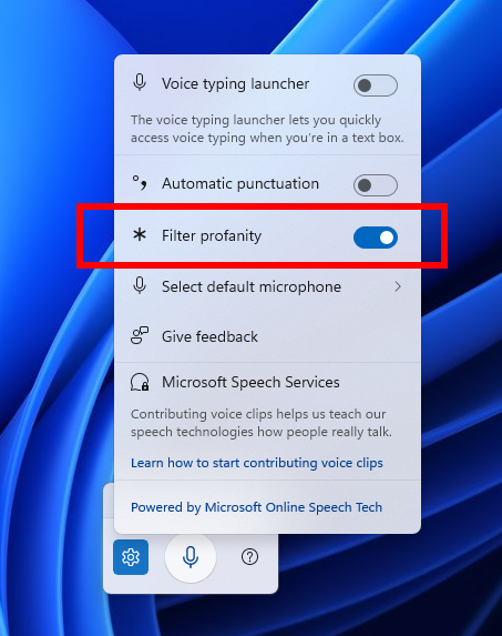 Windows 的語音輸入可以說髒話了，未來將能關閉過濾器 - 電腦王阿達