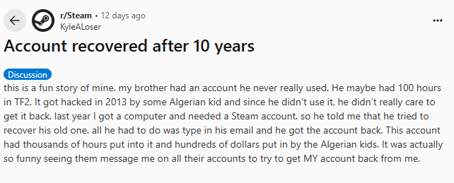 國外玩家找回 10 多年前被盜的 Steam 帳號，結果多了不少新遊戲和道具 - 電腦王阿達