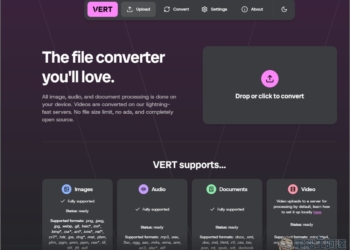 VERT 超強轉檔開源工具，圖片、音訊、文件、影片都支援，用瀏覽器就能轉