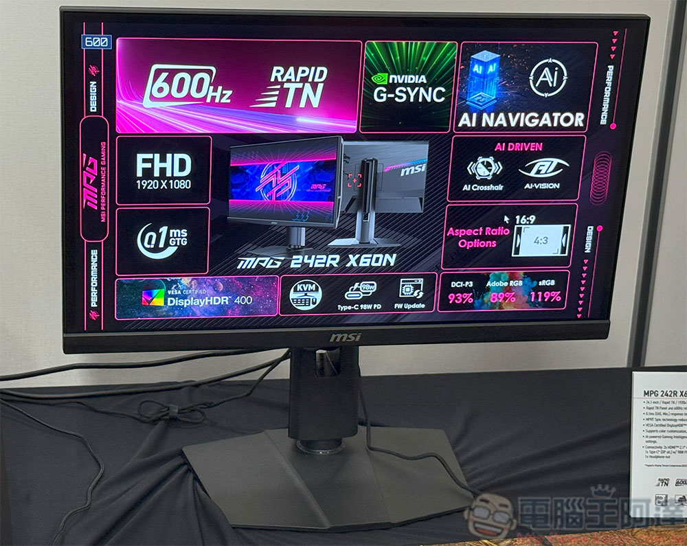 微星推出新一代 QD-OLED、Mini-LED 顯示器，導入 AI 功能使用體驗更好 - 電腦王阿達