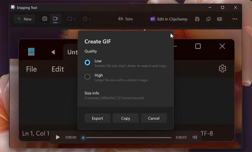 Windows 11 剪切工具製作 GIF