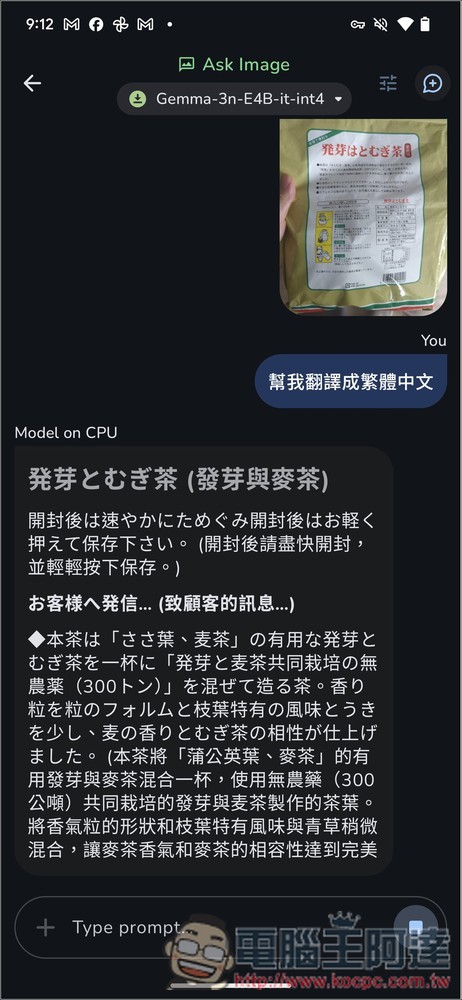 Google AI Edge 讓 Android 本地運行 Google 語言模型，還支援圖片辨識功能 - 電腦王阿達