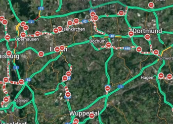 Google 地圖誤報德國高速公路大規模封路，造成當地嚴重交通混亂