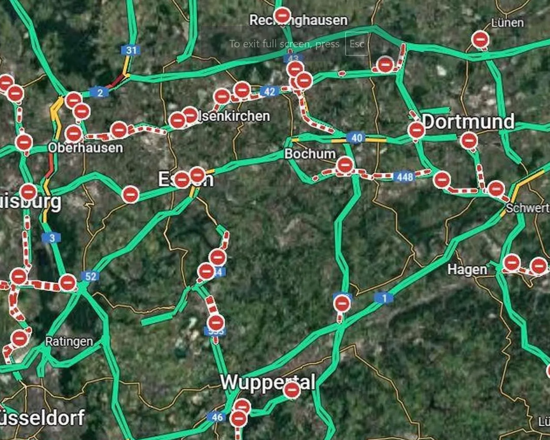 Google 地圖誤報德國高速公路大規模封路，造成當地嚴重交通混亂 - 電腦王阿達
