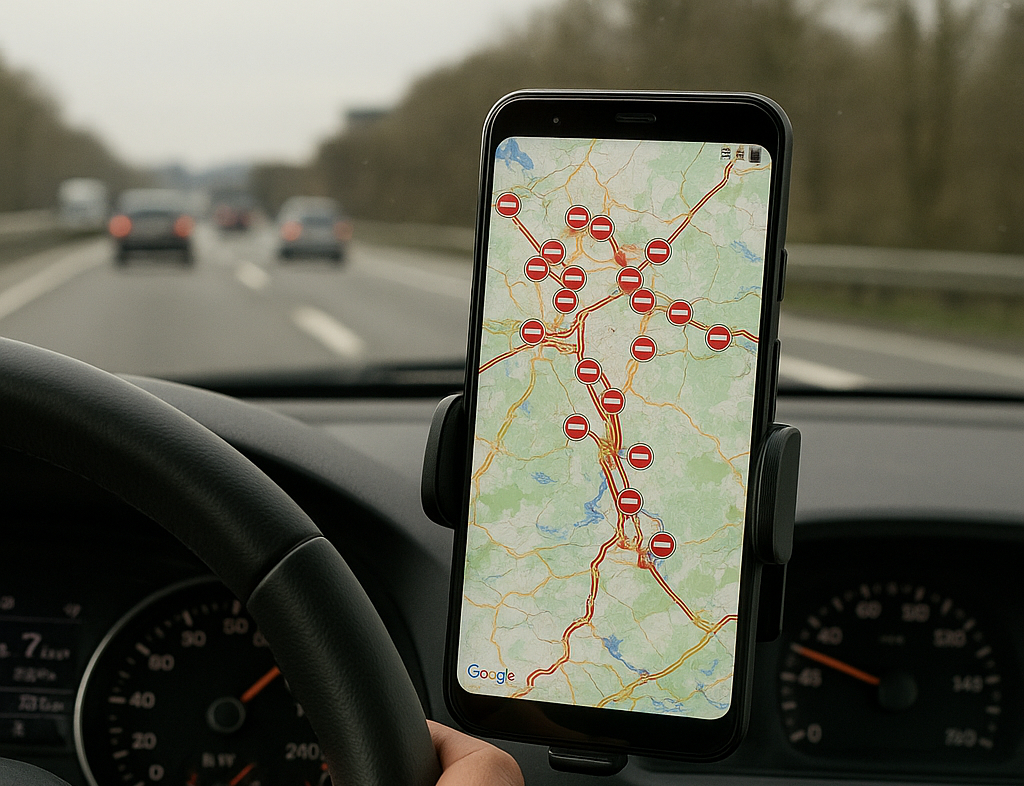 Google 地圖誤報德國高速公路大規模封路，造成當地嚴重交通混亂 - 電腦王阿達