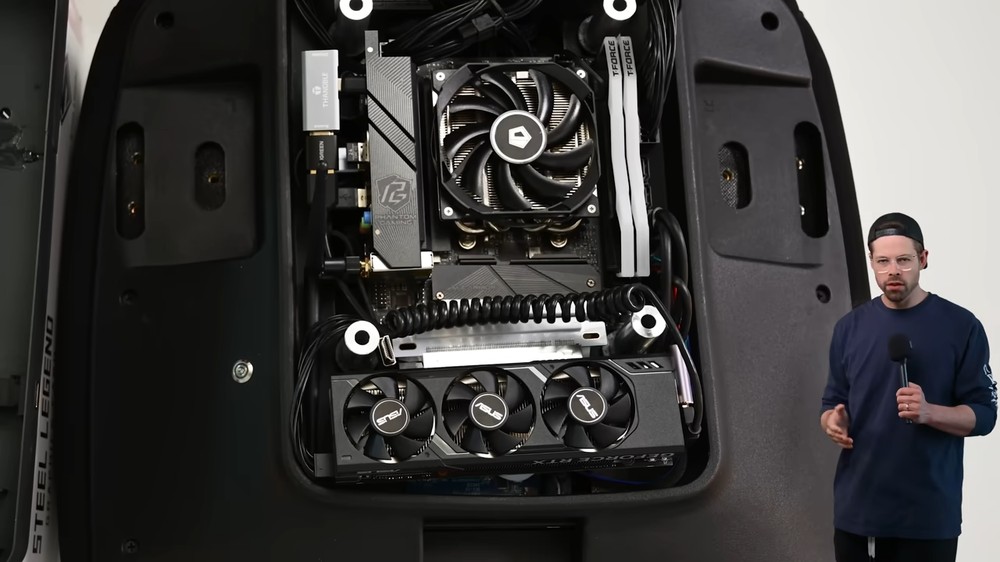 國外神人打造真正的電競椅！將 9800X3D + 4060 PC 融入到電腦椅裡，還只需要一條線就能運行 - 電腦王阿達