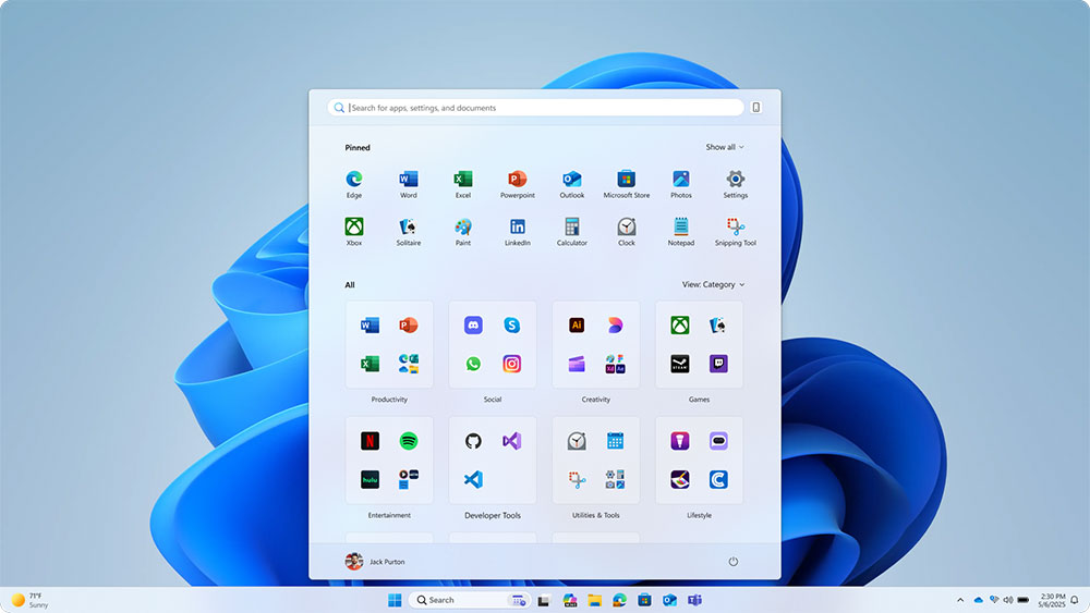 新版 Windows 11 開始功能表已進入 Insider 測試 - 電腦王阿達