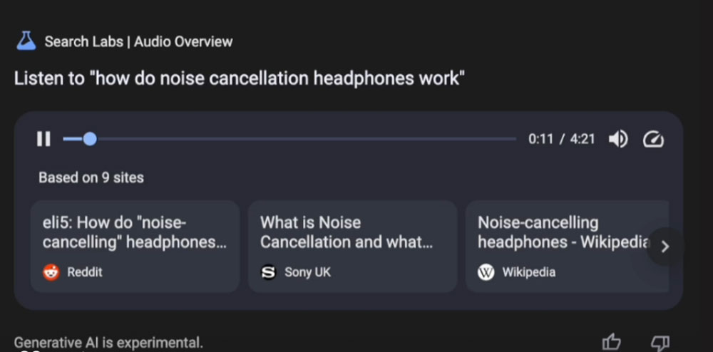 Google 正把 NotebookLM 中的音訊概述功能融入 Google 搜尋 - 電腦王阿達