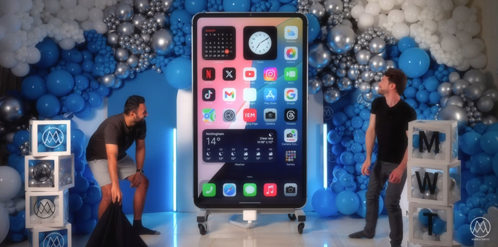 國外 YouTuber 打造巨型 iPhone，比冰箱還重但功能樣樣齊全 - 電腦王阿達