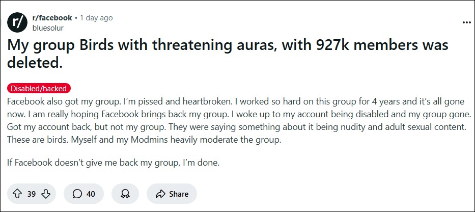 大量臉書社團無預警遭Meta封鎖，大規模停權疑是AI出包 - 電腦王阿達