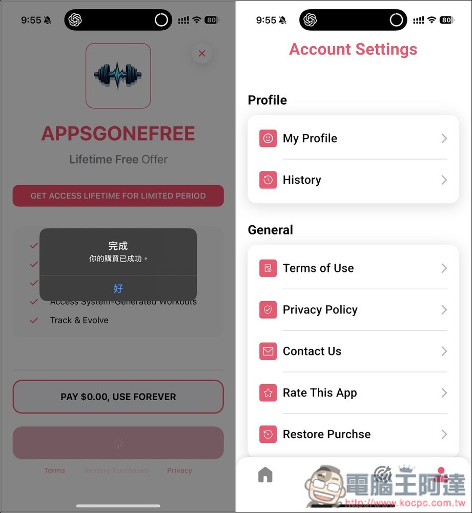 Fitpulse：健身計劃者終身版限免！內建 AI 自動建立個性化計劃，歷史追蹤功能 - 電腦王阿達