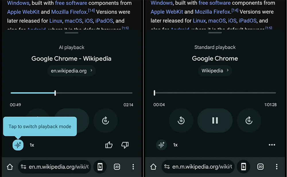 Google Chrome 瀏覽器將獲得新功能，讓任何網頁變成 Podcast 內容 - 電腦王阿達