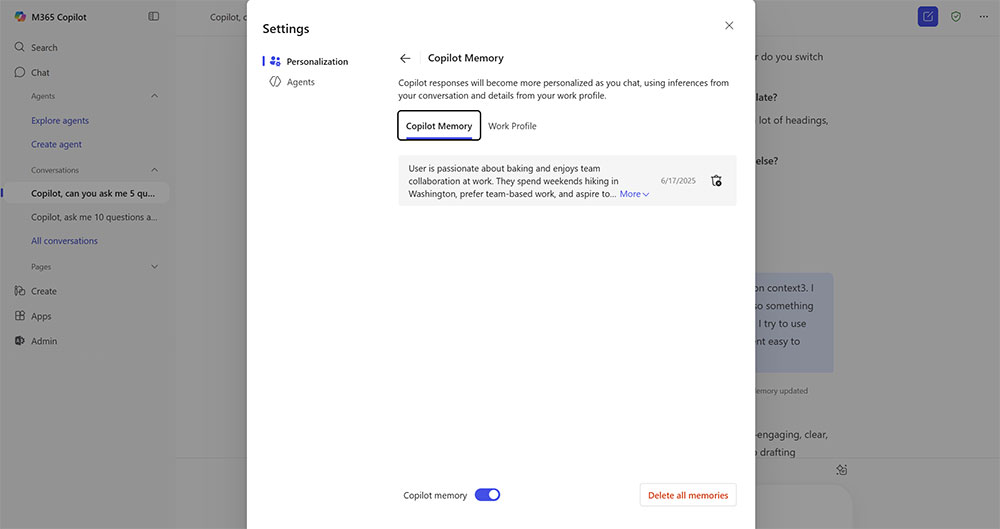 Microsoft 365 獲得新功能「Copilot Memory 」，AI 讓你的工作更高效、個人化 - 電腦王阿達