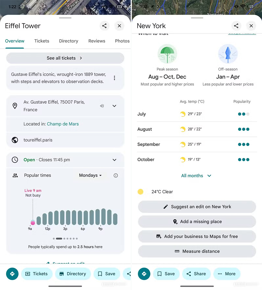 Google 正在重新設計地圖中地點資訊的顯示方式 - 電腦王阿達