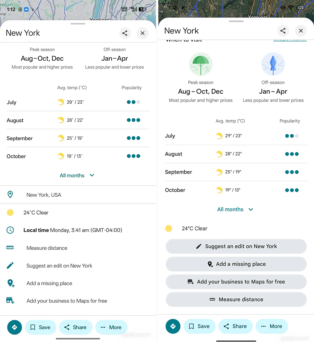 Google 正在重新設計地圖中地點資訊的顯示方式 - 電腦王阿達