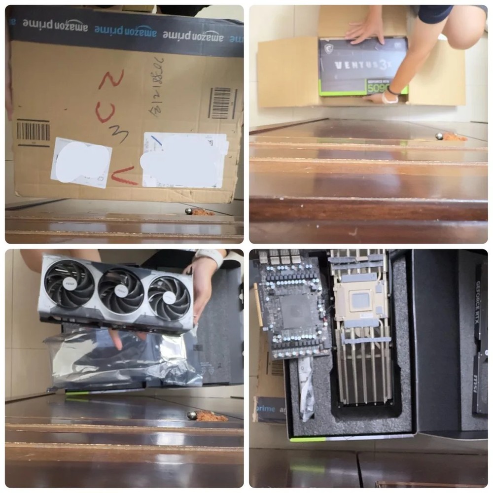 買 Amazon 的 RTX 5090 要小心！網友從官方賣場買全新 MSI RTX 5090 顯卡，結果裡面的 GPU 和 VRAM 都消失 - 電腦王阿達