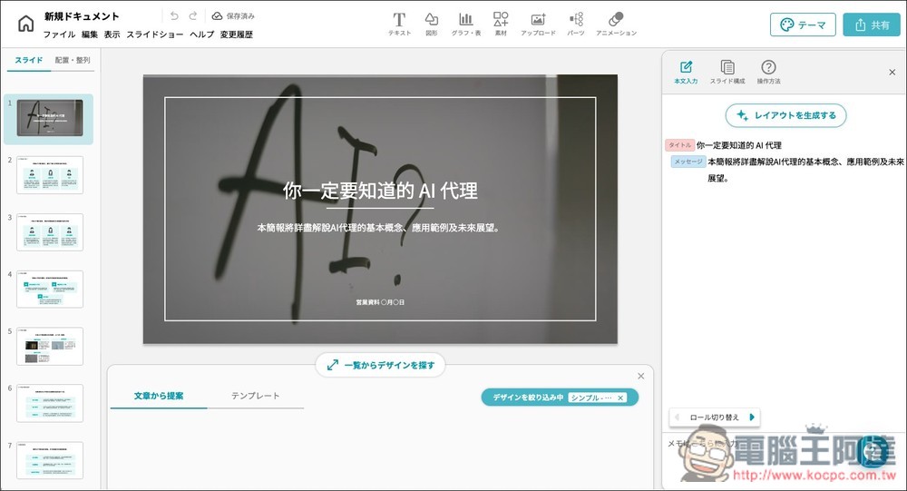 Irusiru 來自日本的一鍵 AI 生成簡報免費工具，內建超過 3,000 種設計範本 - 電腦王阿達