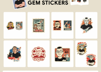 Gem Stickers 一鍵製作 9 種不同類型的 LINE 貼圖，由 Nano Banana 驅動