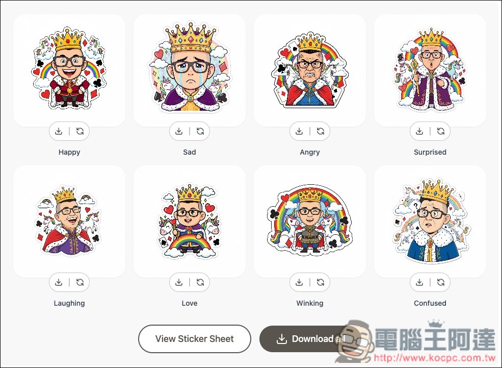 Gem Stickers 一鍵製作 9 種不同類型的 LINE 貼圖，由 Nano Banana 驅動 - 電腦王阿達