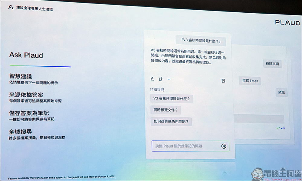 Plaud Note Pro AI 智慧筆記在台登場！AI 即時整理會議重點、還能生成行動清單 - 電腦王阿達