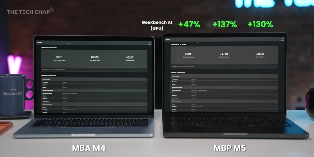 實測顯示 M5 MacBook Pro 的 GPU 光追效能比 M4 快超過 200%，AI 運算也大幅提升 - 電腦王阿達