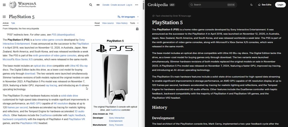 xAI 正式推出由 AI 驅動的「Grokipedia」，號稱超越傳統維基百科，但被外媒抓到部分內容完全抄襲 - 電腦王阿達