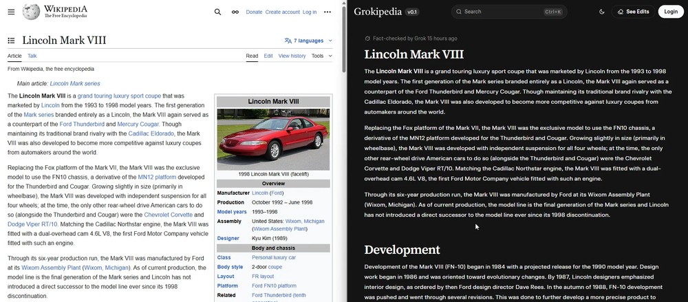 xAI 正式推出由 AI 驅動的「Grokipedia」，號稱超越傳統維基百科，但被外媒抓到部分內容完全抄襲 - 電腦王阿達