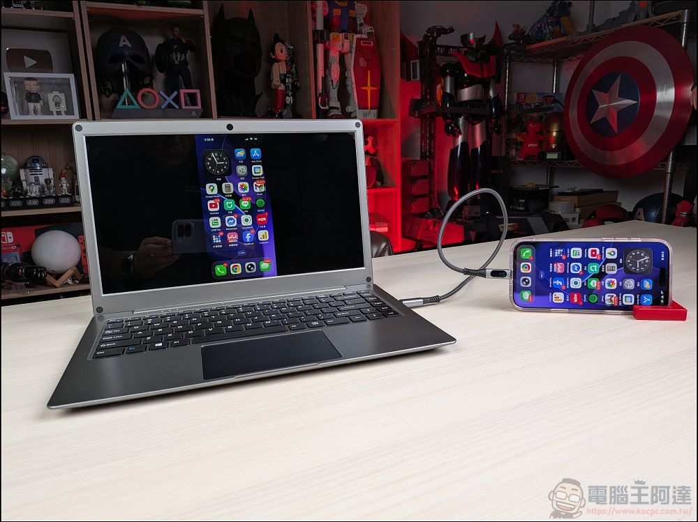 CrowView Note 開箱動手玩：一秒讓你的手機、掌機變成筆電！還可以接 Mac、SWITCH - 電腦王阿達