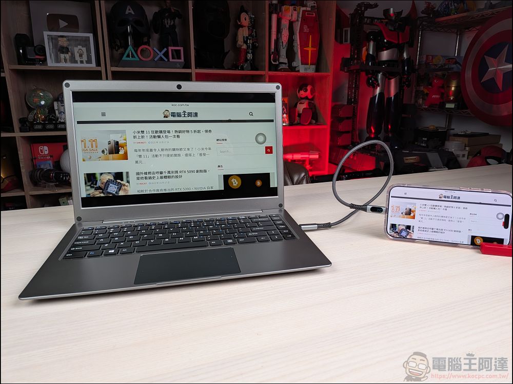 CrowView Note 開箱動手玩：一秒讓你的手機、掌機變成筆電！還可以接 Mac、SWITCH - 電腦王阿達