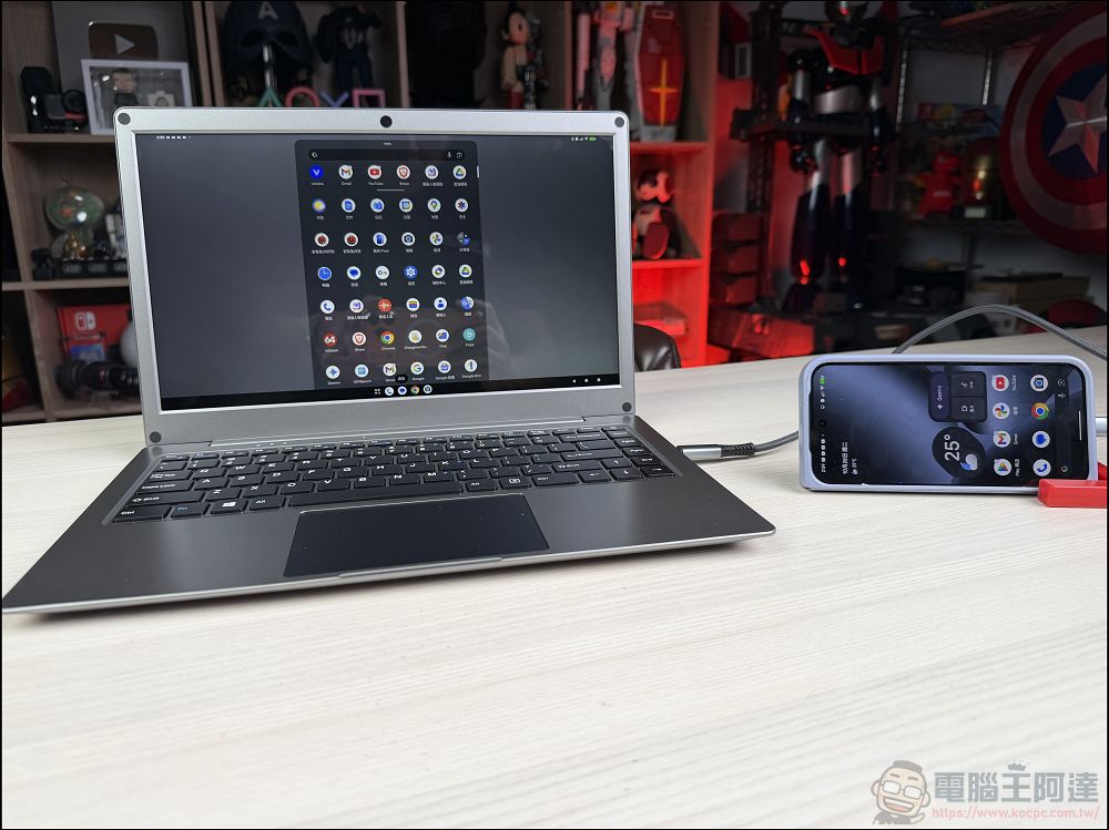 CrowView Note 開箱動手玩：一秒讓你的手機、掌機變成筆電！還可以接 Mac、SWITCH - 電腦王阿達