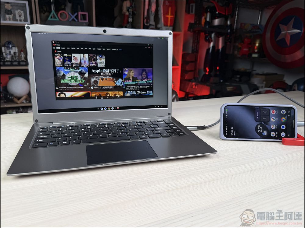 CrowView Note 開箱動手玩：一秒讓你的手機、掌機變成筆電！還可以接 Mac、SWITCH - 電腦王阿達