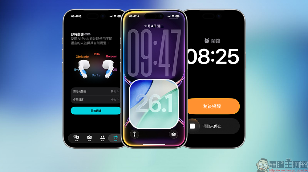 iOS 26.1 正式版登場！一次看懂 5 大新功能與細節強化 - 電腦王阿達