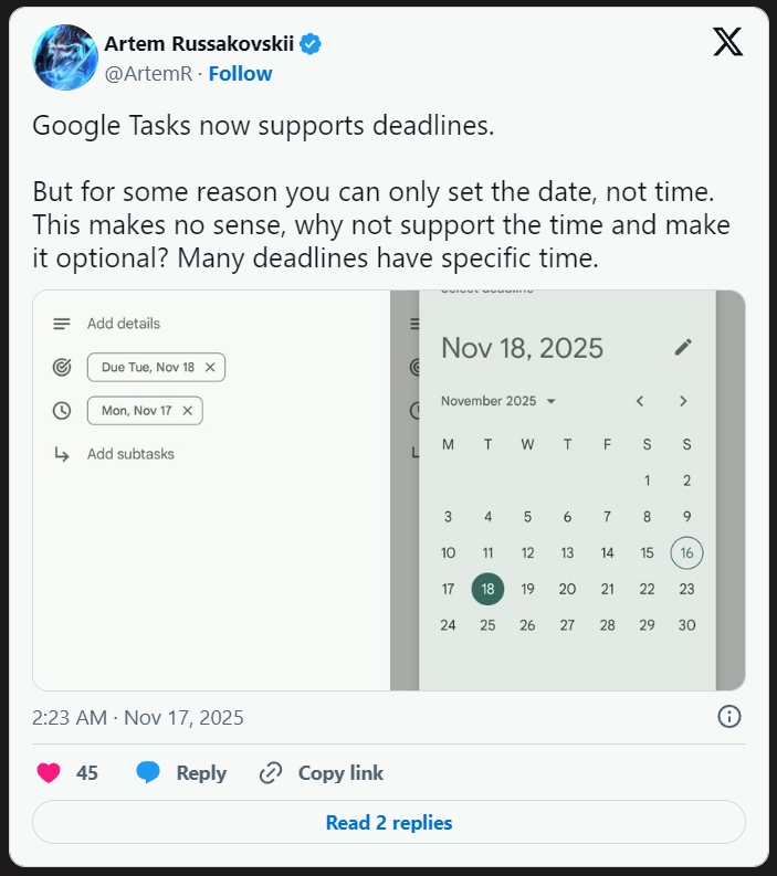 Google Tasks 終於可以新增截止日期 - 電腦王阿達