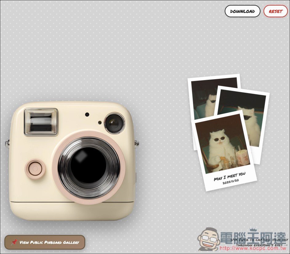 Retro Camera 打開瀏覽器就能用拍立得自拍的免費 Gemini 3 應用 - 電腦王阿達