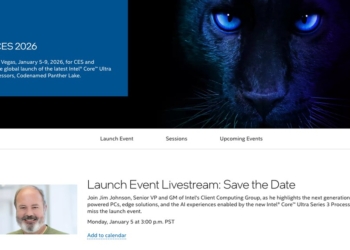 Intel 確認 Panther Lake 會在明年的 CES 2026 上正式發表