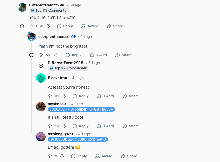 網友在黑五優惠期間用 5 美元買到 GTX 1060，結果打開來裡面是 GTX 560 Ti - 電腦王阿達