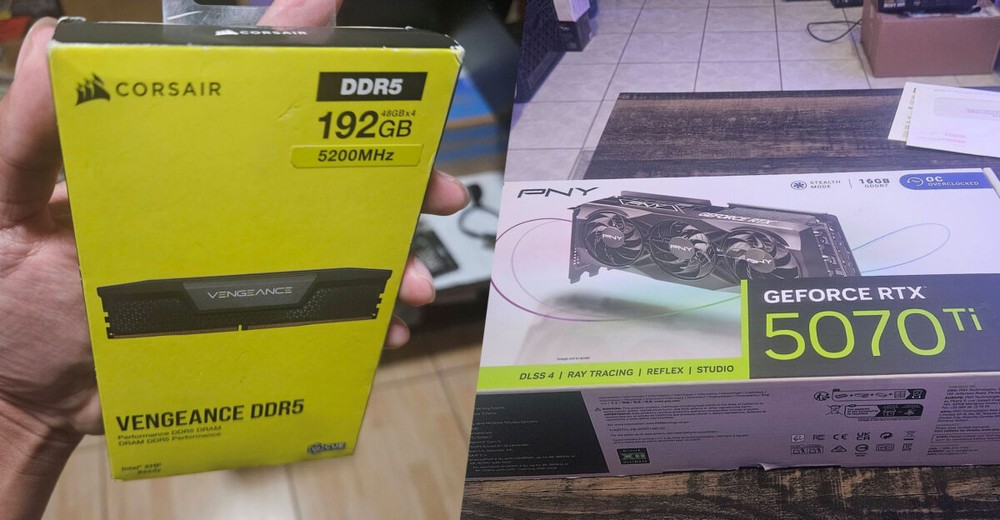 國外網友用一組 192GB 記憶體成功換到一張 RTX 5070 Ti 顯示卡 - 電腦王阿達