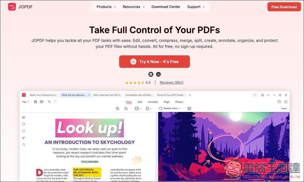 「JOPDF」完全免費的 PDF 編輯/檢視工具,還內建格式轉換、壓縮等實用功能 - 電腦王阿達 「JOPDF」完全免費的 PDF 編輯/檢視工具,還內建格式轉換、壓縮等實用功能 - 電腦王阿達