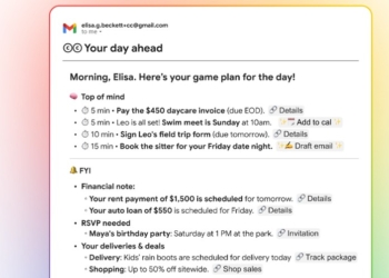 Google 推出 CC 全新 AI 生產力助理，會根據 Gmail、日曆與雲端硬碟資料發送每日行程和待辦郵件