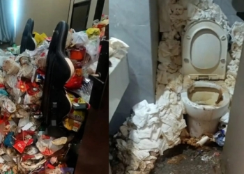 房客入住中國電競旅館兩年　退房時留下一公尺高的垃圾堆