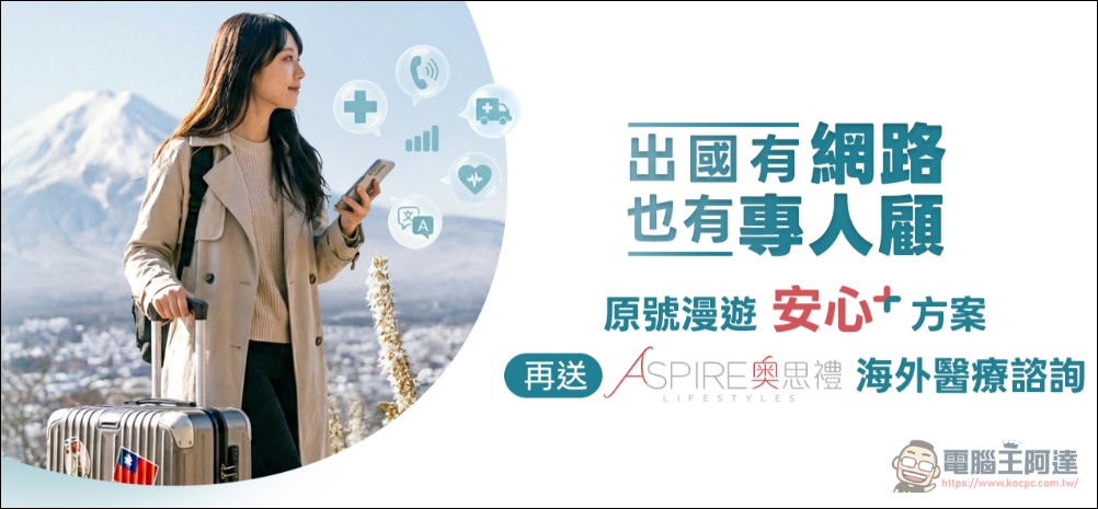 台灣大推出「原號漫遊安心+」最低日付 149 元,享海外旅遊諮詢援助服務 - 電腦王阿達 台灣大推出「原號漫遊安心+」最低日付 149 元,享海外旅遊諮詢援助服務 - 電腦王阿達