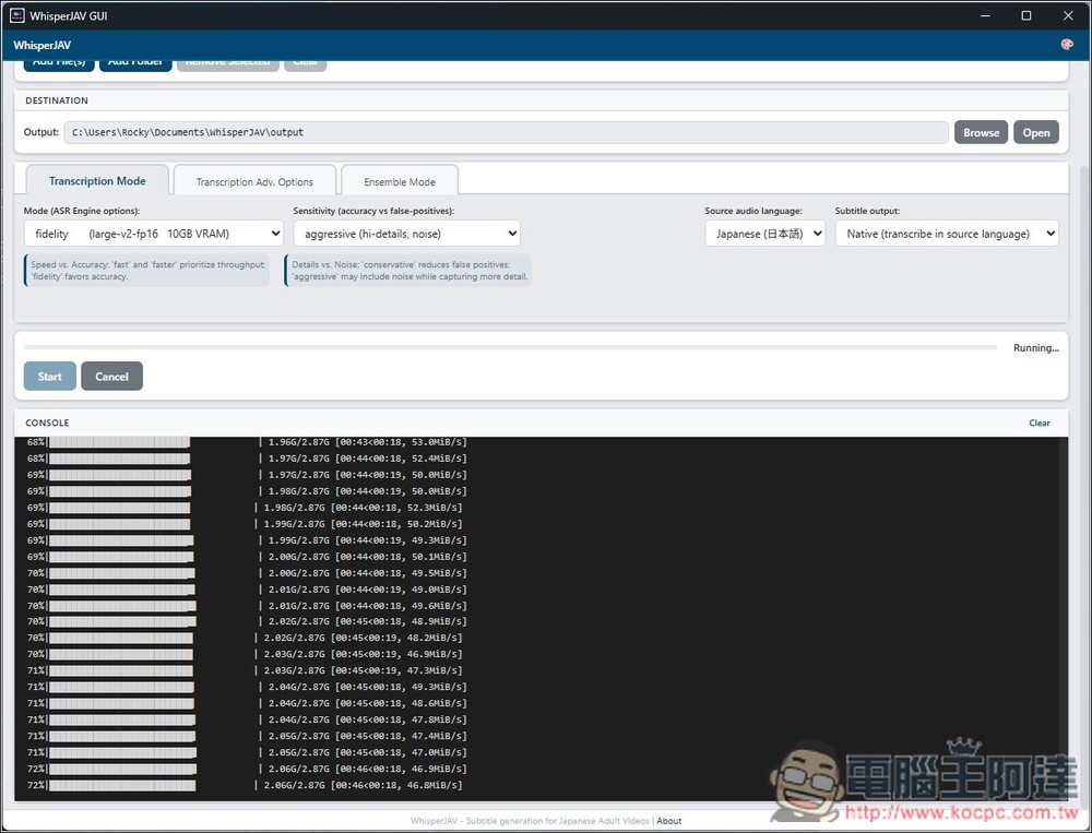 WhisperJAV 專為日本成人動作片而開發的免費字幕生成工具,標榜效果比一般 Whisper 模型更好 - 電腦王阿達 WhisperJAV 專為日本成人動作片而開發的免費字幕生成工具,標榜效果比一般 Whisper 模型更好 - 電腦王阿達