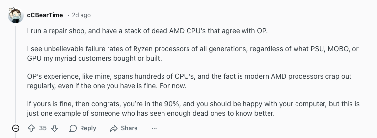 超衰網咖老闆!每 1~2 週就壞一顆 Ryzen 7 9800X3D 處理器,已經掛掉 15 顆 - 電腦王阿達 超衰網咖老闆!每 1~2 週就壞一顆 Ryzen 7 9800X3D 處理器,已經掛掉 15 顆 - 電腦王阿達
