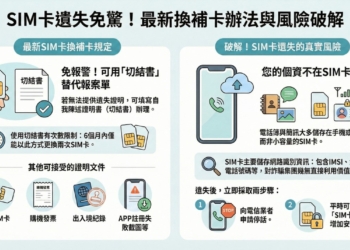 電信門號換補卡之亂最新換補卡辦法及SIM卡遺失的風險
